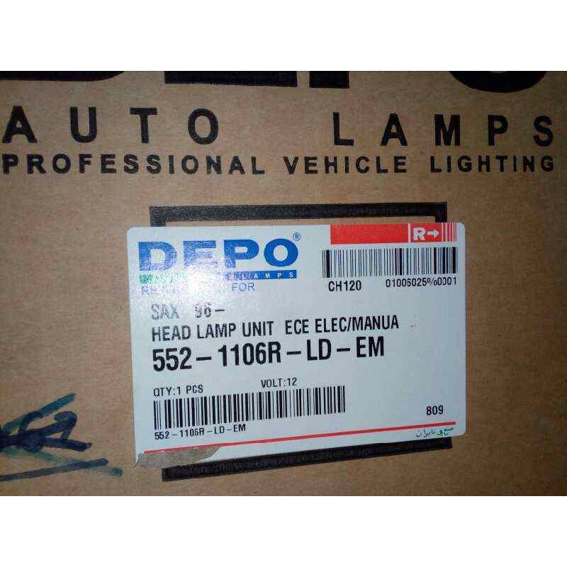 Recambio de faro derecho para citroën saxo referencia OEM IAM 11222502 1.SERIE - H4 SIN USO