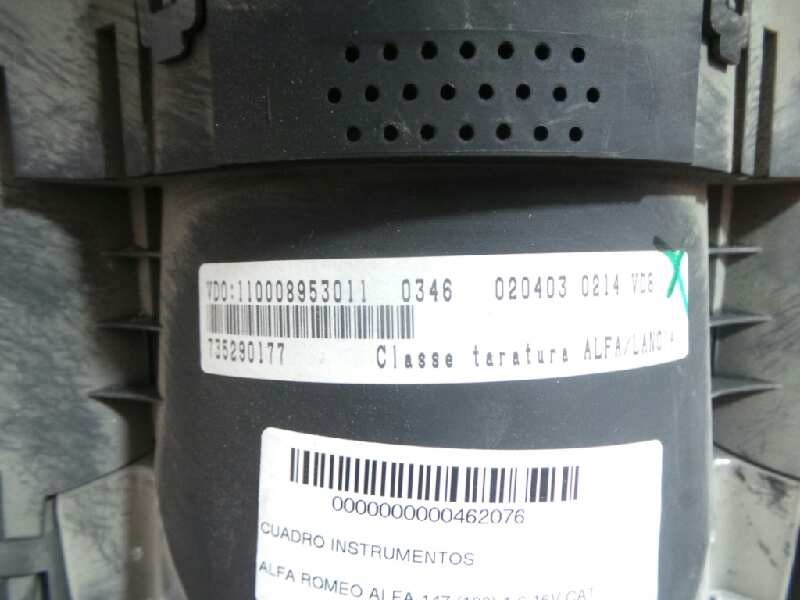 Recambio de cuadro instrumentos para alfa romeo 147 (190) 1.6 16v cat referencia OEM IAM 110008953011-735290177  VDO