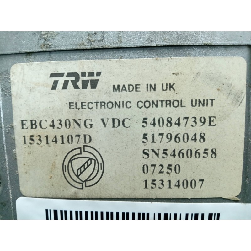 Recambio de abs para fiat croma (194) referencia OEM IAM EBC430NG54084739E51796048SN546065815314007  