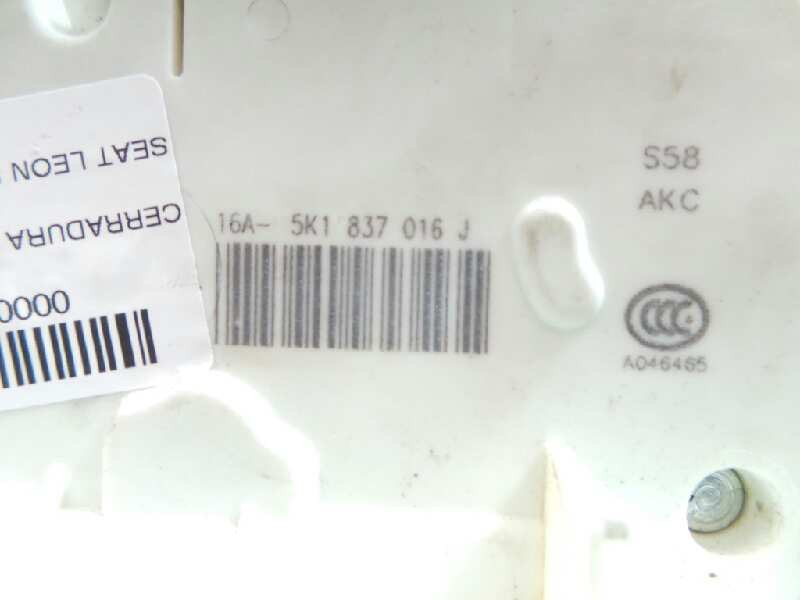 Recambio de cerradura puerta delantera derecha para seat leon sc (5f5) 1.4 16v tsi referencia OEM IAM 5K1837016J-16A5K1837016J  