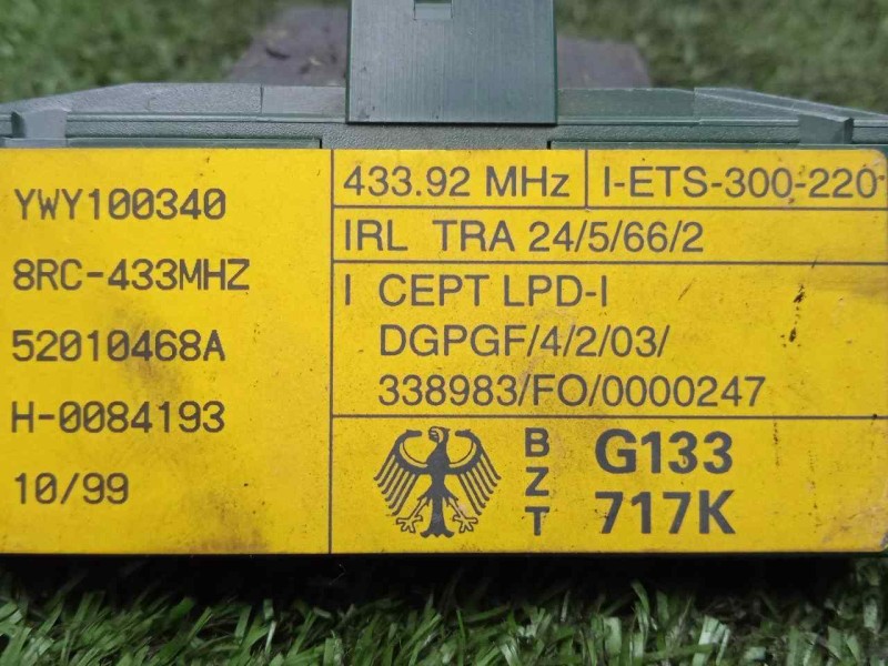 Recambio de modulo electronico para land rover freelander (ln) 2.0 turbodiesel referencia OEM IAM YW100340-8RC433MHZ-52010468A  