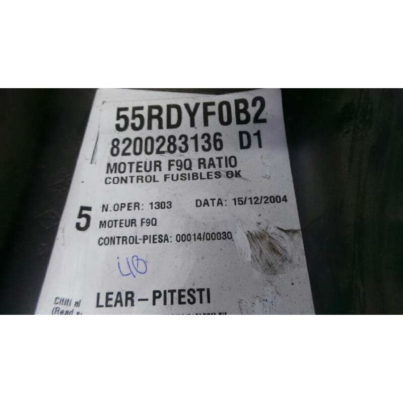 Recambio de caja reles / fusibles para renault laguna ii (bg0) 1.9 dci diesel cat referencia OEM IAM 8200283136  