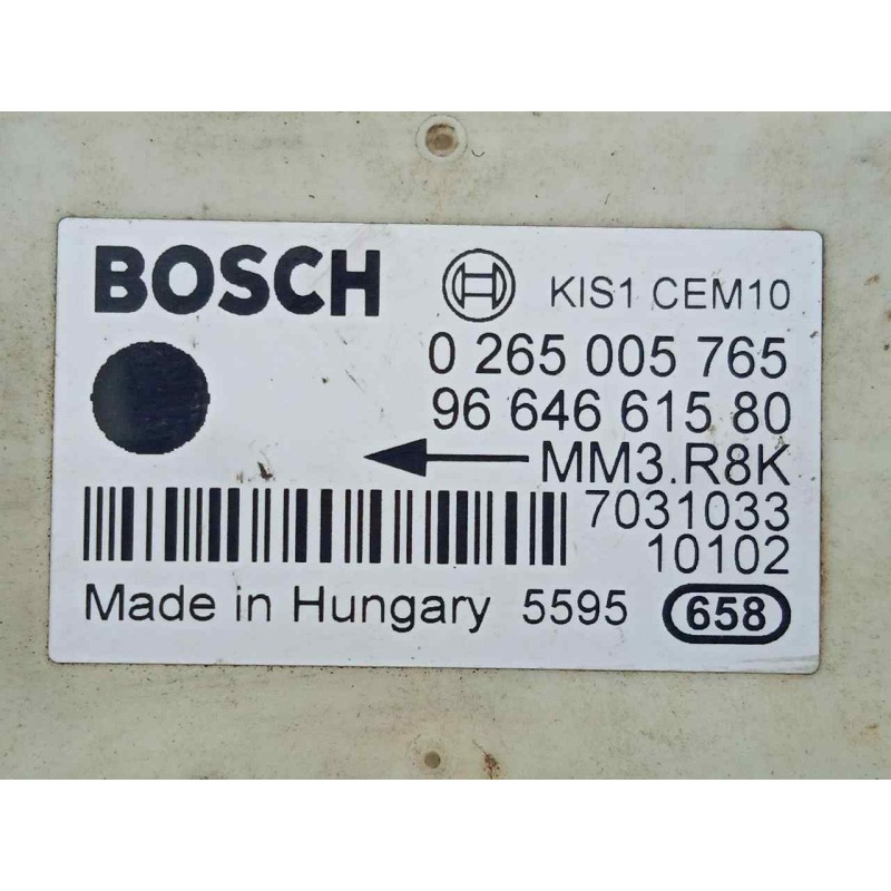 Recambio de centralita esp para peugeot 308 1.6 hdi fap cat (9hz / dv6ted4) referencia OEM IAM 0265005765-9664661580  