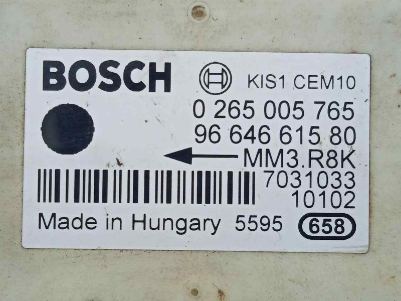Recambio de centralita esp para peugeot 308 1.6 hdi fap cat (9hz / dv6ted4) referencia OEM IAM 0265005765-9664661580  