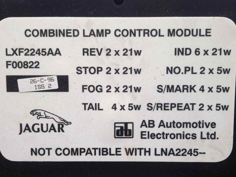 Recambio de modulo electronico para jaguar xj6/12 4.0 cat referencia OEM IAM LXF2245AA-F00822  