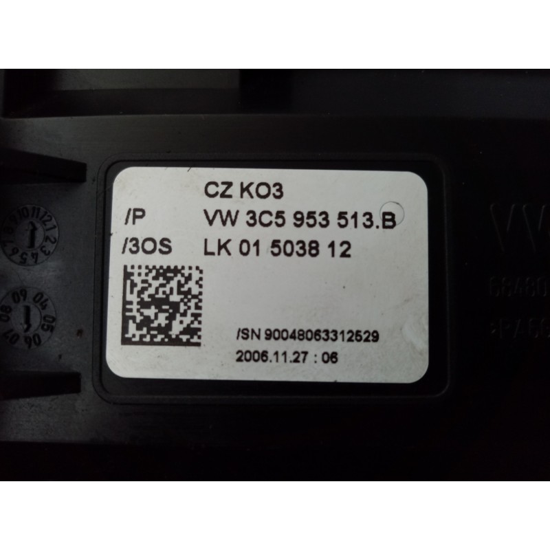 Recambio de mando luces para volkswagen passat berlina (3c2) 2.0 tdi referencia OEM IAM 3C5953507AG MANDO.DOBLE 