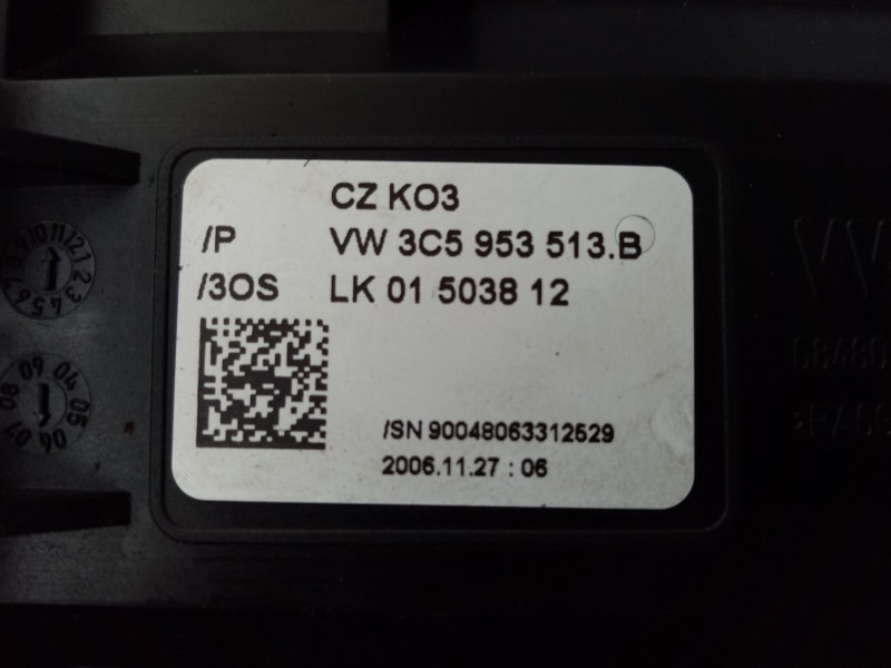 Recambio de mando luces para volkswagen passat berlina (3c2) 2.0 tdi referencia OEM IAM 3C5953507AG MANDO.DOBLE 