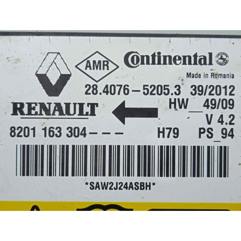Recambio de centralita airbag para dacia duster 1.6 16v cat referencia OEM IAM 28407652053-8201163304  