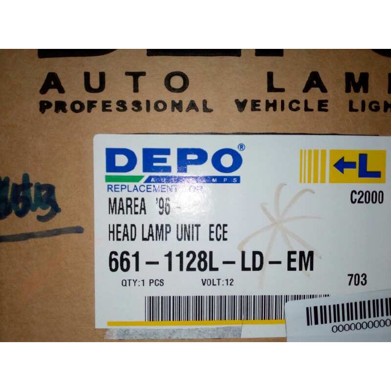 Recambio de faro izquierdo para fiat marea berlina (185) referencia OEM IAM 11307005 SIN USO SIN.LUPA
