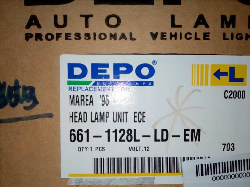 Recambio de faro izquierdo para fiat marea berlina (185) referencia OEM IAM 11307005 SIN USO SIN.LUPA