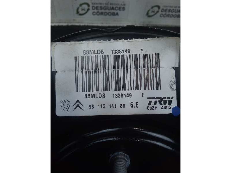 Recambio de servofreno para peugeot 2008 (--.2013) 1.2 12v vti referencia OEM IAM 9811514180 TRW 