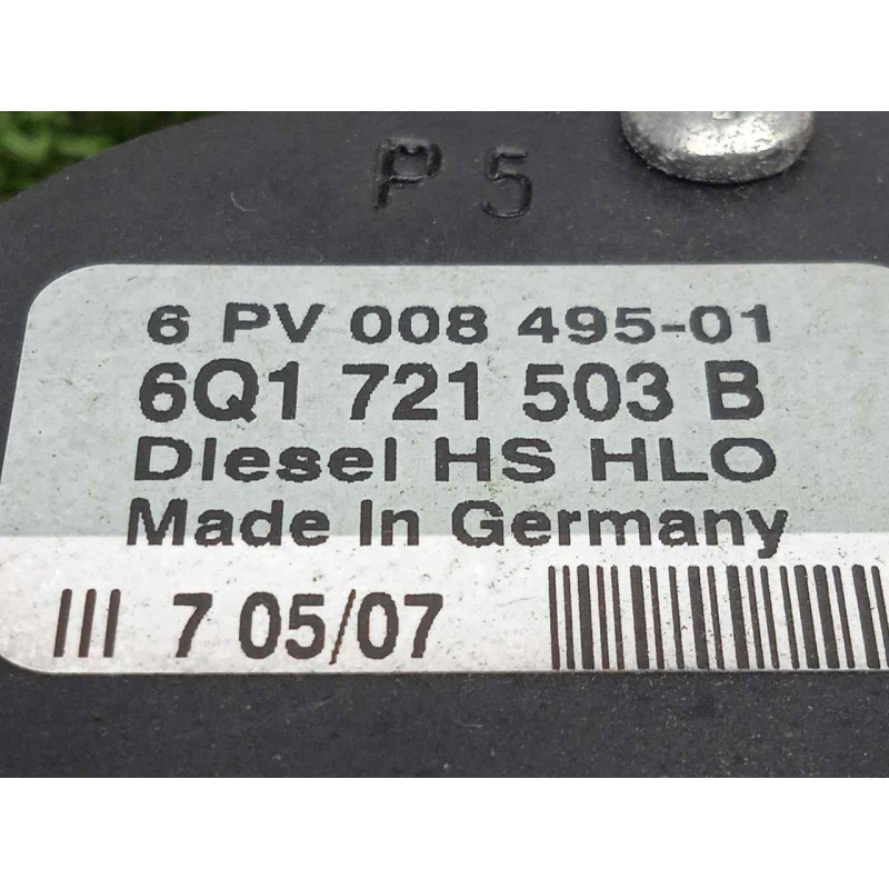 Recambio de potenciometro pedal para volkswagen polo (9n3) 1.4 tdi referencia OEM IAM 6Q1721503B-6PV00849501  