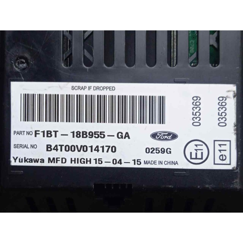 Recambio de pantalla multifuncion para ford kuga (cbs) 1.5 ecoboost cat referencia OEM IAM F1BT18B955GA  
