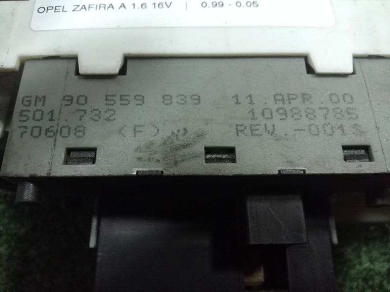 Recambio de mando calefaccion / aire acondicionado para opel zafira a 1.6 16v referencia OEM IAM 90559839-501732  56341