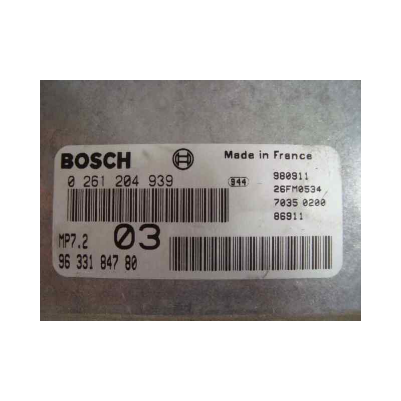Recambio de centralita motor uce para citroën xsara berlina 1.6 referencia OEM IAM 0261204939-MP72-9633184780  