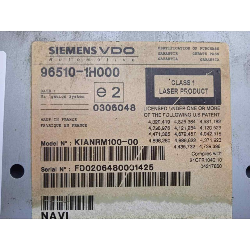 Recambio de sistema audio / radio cd para kia cee´d 1.6 crdi cat referencia OEM IAM 965101H000  