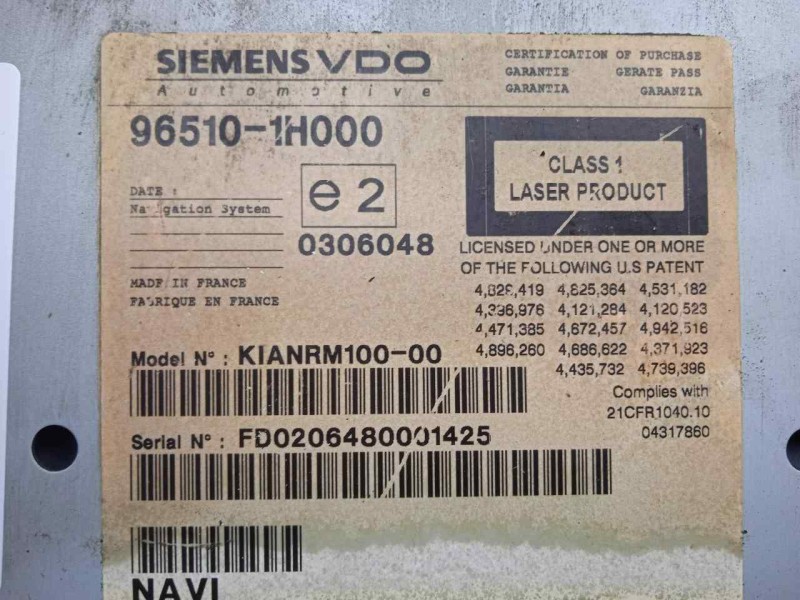 Recambio de sistema audio / radio cd para kia cee´d 1.6 crdi cat referencia OEM IAM 965101H000  