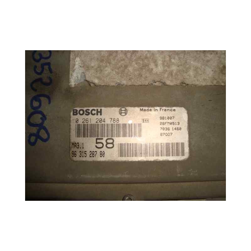 Recambio de centralita motor uce para peugeot 106 (s2) 1.1 referencia OEM IAM 0261204788-MA31-9631528780  