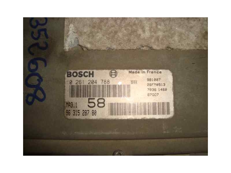 Recambio de centralita motor uce para peugeot 106 (s2) 1.1 referencia OEM IAM 0261204788-MA31-9631528780  