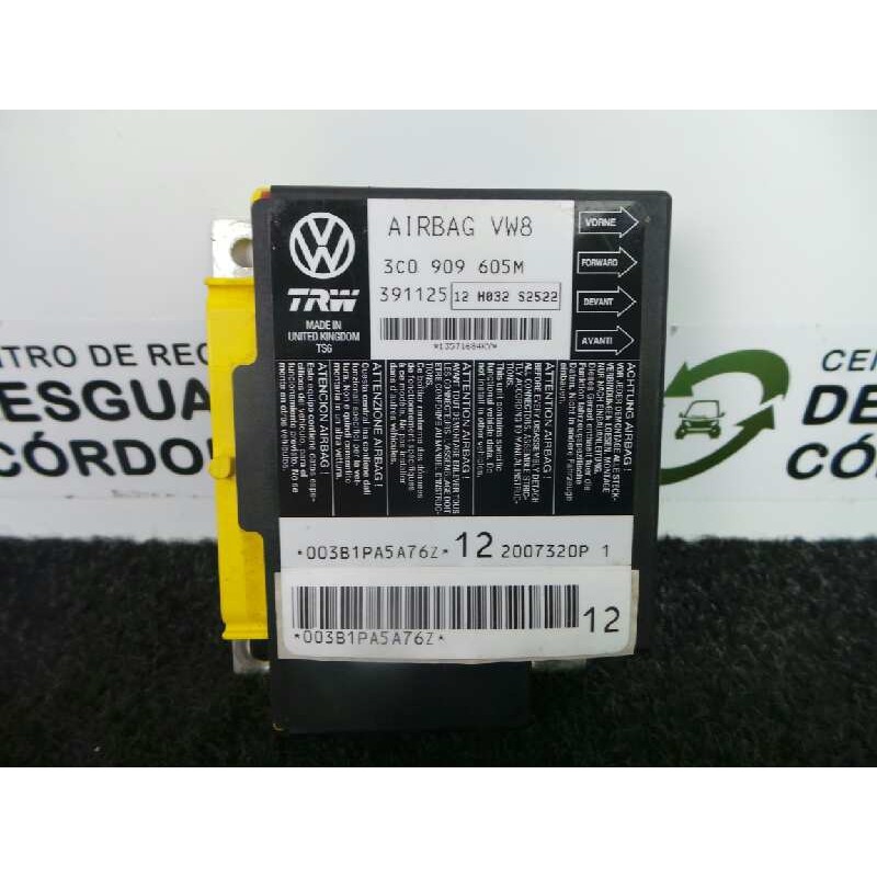 Recambio de centralita airbag para volkswagen passat berlina (3c2) 2.0 tdi referencia OEM IAM 3C0909605M-391125  