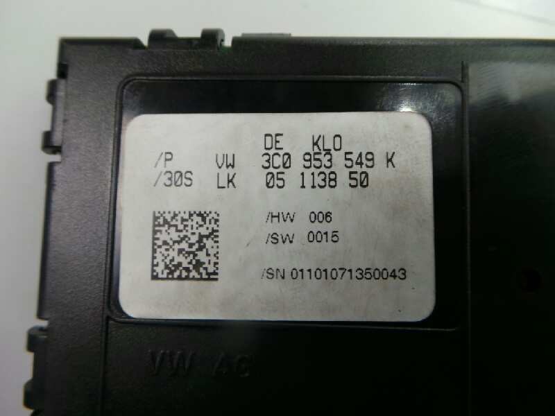 Recambio de centralita luces para volkswagen passat berlina (3c2) 2.0 tdi referencia OEM IAM 3C0953549K-05113850 LUK 