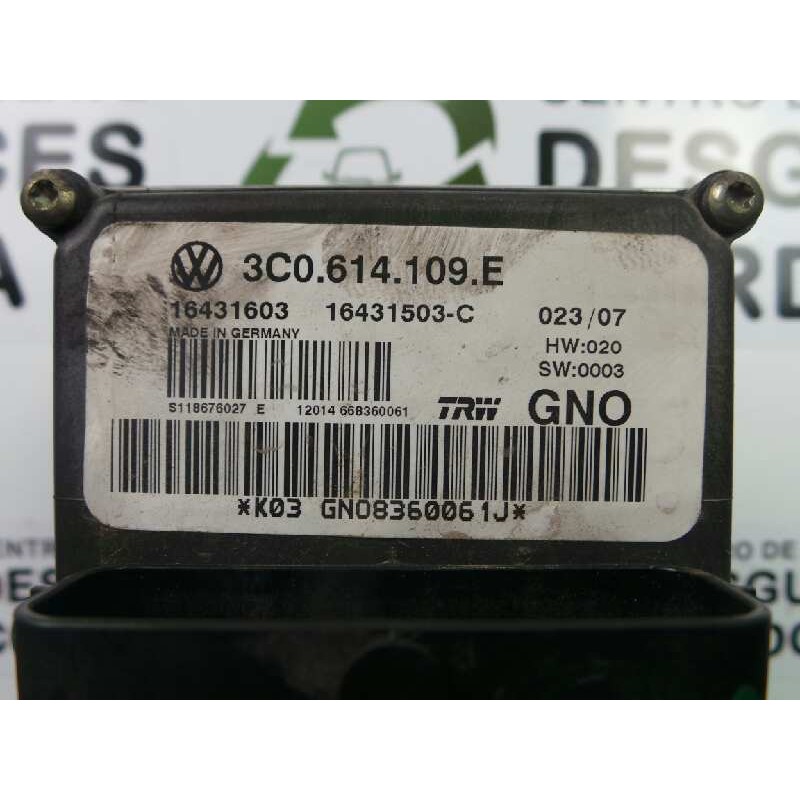 Recambio de abs para volkswagen passat berlina (3c2) 2.0 tdi referencia OEM IAM 3C0614109E-16431603-16431503C TRW 