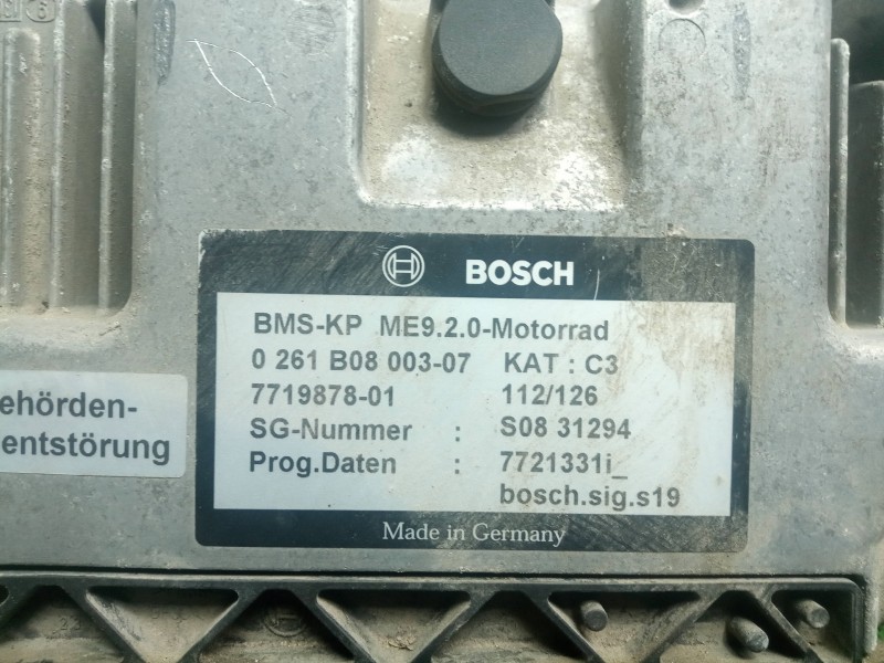 Recambio de centralita motor uce para bmw r 1200 rt/st referencia OEM IAM 0261B0800307-771987801  