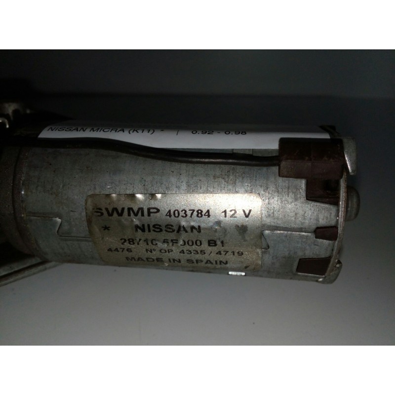 Recambio de motor limpia trasero para nissan micra (k11) referencia OEM IAM 403784-287105F000B 3 PINES 