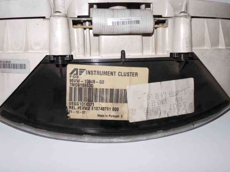 Recambio de cuadro instrumentos para seat alhambra (7v8) 1.9 tdi referencia OEM IAM 96VW10849GE-7M0919863D INSTRUMENT CLUSTER 