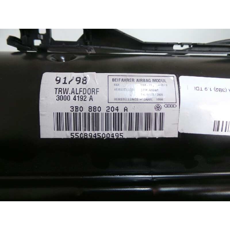 Recambio de airbag delantero derecho para volkswagen passat berlina (3b2) 1.9 tdi referencia OEM IAM 3B0880204A-30004192A  
