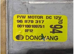 Recambio de elevalunas delantero derecho para chevrolet aveo 1.4 cat referencia OEM IAM  ELECTRICO 5.PUERTAS 2