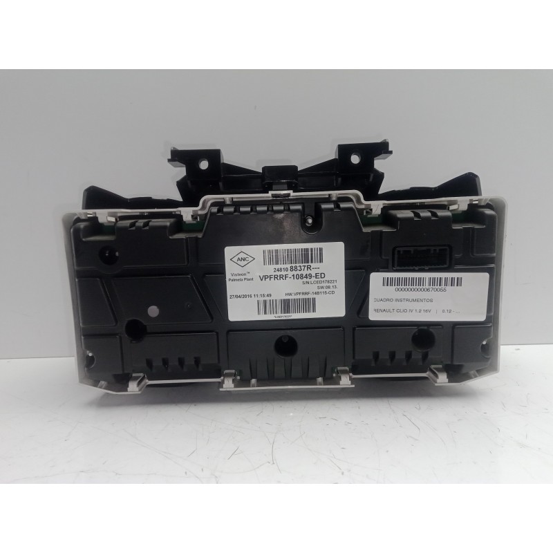 Recambio de cuadro instrumentos para renault clio iv 1.2 16v referencia OEM IAM 248108837R-VPFRRF10849ED 1.ENCHUFE 