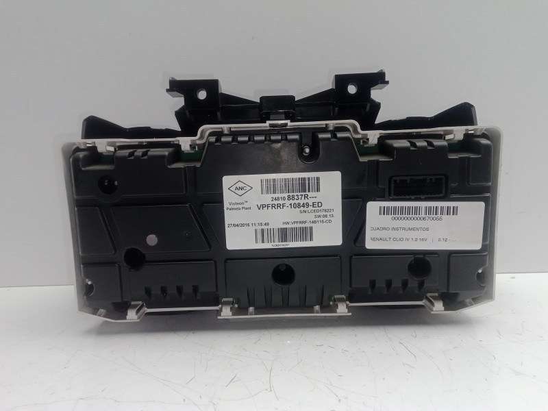 Recambio de cuadro instrumentos para renault clio iv 1.2 16v referencia OEM IAM 248108837R-VPFRRF10849ED 1.ENCHUFE 