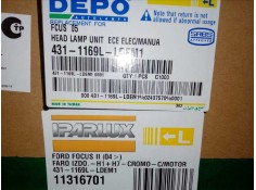 Recambio de faro izquierdo para ford focus berlina (cap) referencia OEM IAM 11316701 05-08 - SIN USAR FONDO.CROMADO - H7+H1 2