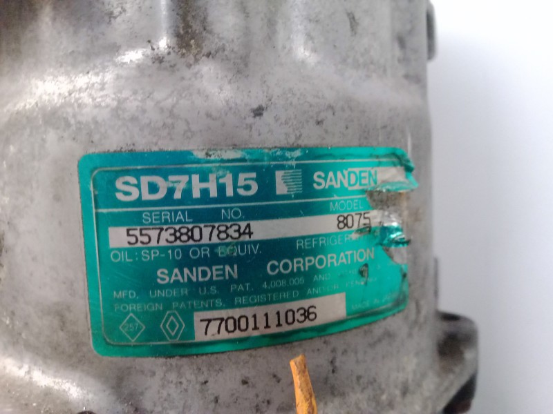 Recambio de compresor aire acondicionado para renault laguna grandtour (k56) referencia OEM IAM 8075-7700111036 SANDEN SD7H15