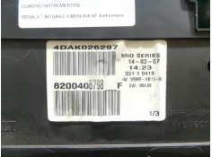 Recambio de cuadro instrumentos para renault megane ii berlina 5p authentique referencia OEM IAM 8200408798F-4DAK026297-35110419 2