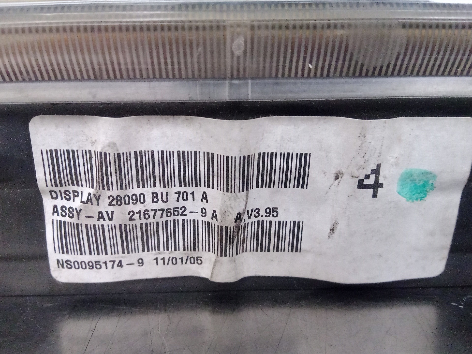 28090BU701A - 216776529A MULTIFUNKTIONSDISPLAY / 590537 FÜR NISSAN ALMERA N16/E - Bild 3 von 3